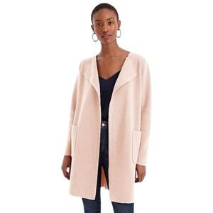 J Crew Cardigan Womens Medium Juliette 365 Cotton Merino Wool Open Front Pockets